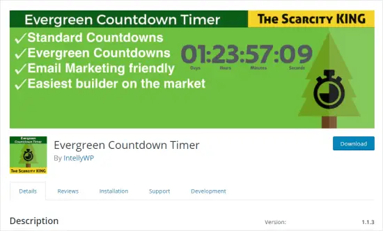 Le plugin Evergreen Countdown Timer