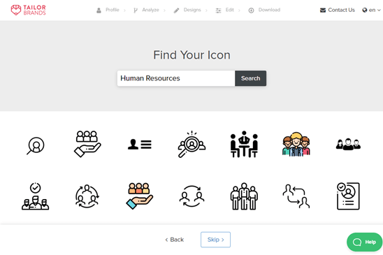 Choisir une icône pour votre logo
