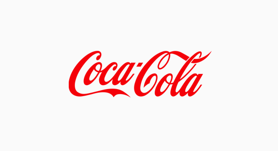 Le logo emblématique de Coca Cola est un exemple classique d'un logo wordmark