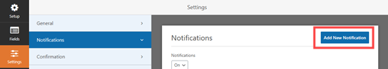 Ajout d'une nouvelle notification dans WPForms