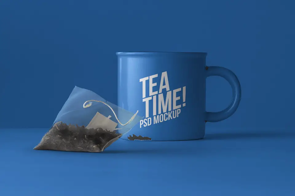 tasse de thé maquette psd