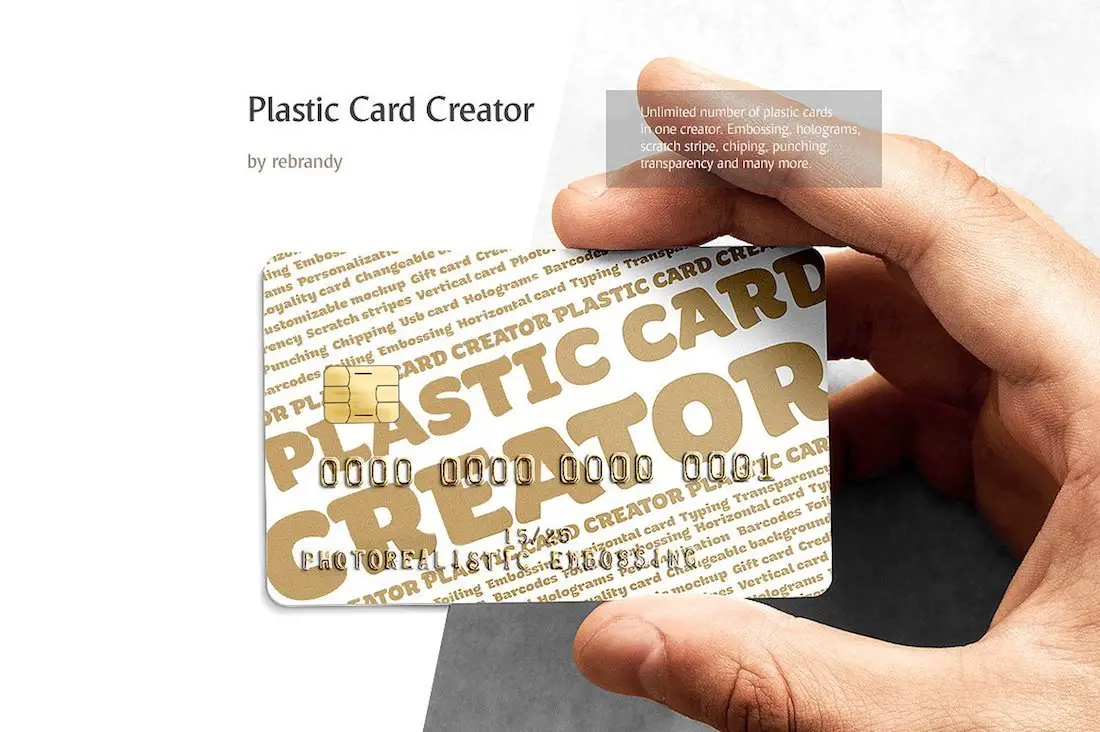 créateur de cartes en plastique