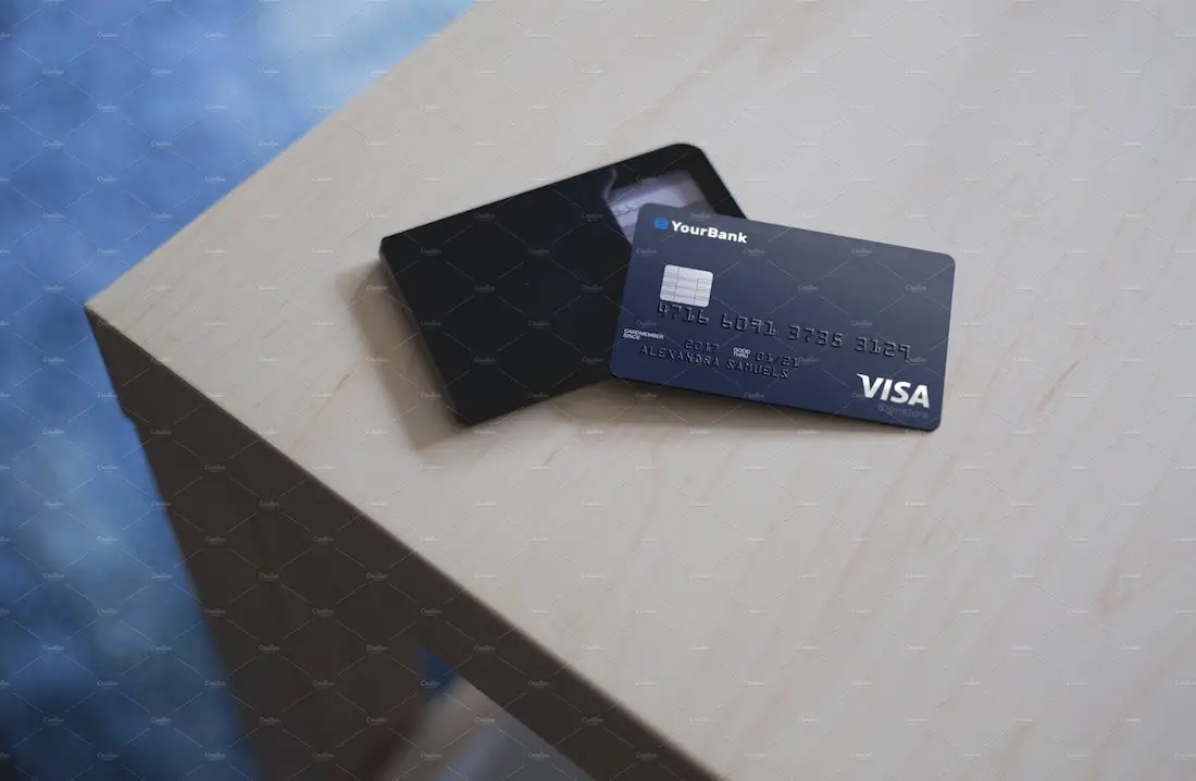 maquette de carte de crédit exclusive