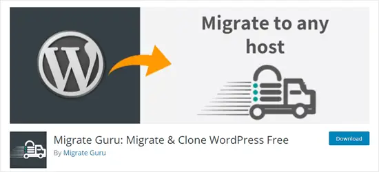Le plugin Migrate Guru pour WordPress