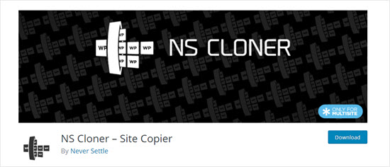 Le plugin NS Cloner pour WordPress