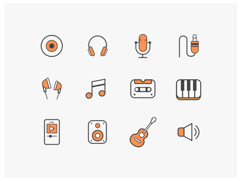 12 icônes de musique gratuites