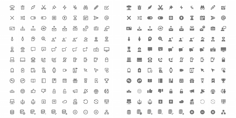 350 icônes vectorielles gratuites - Google Material Design