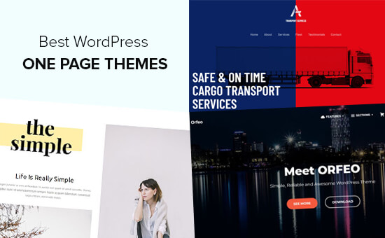 25 meilleurs thèmes WordPress d'une page (2020) 1