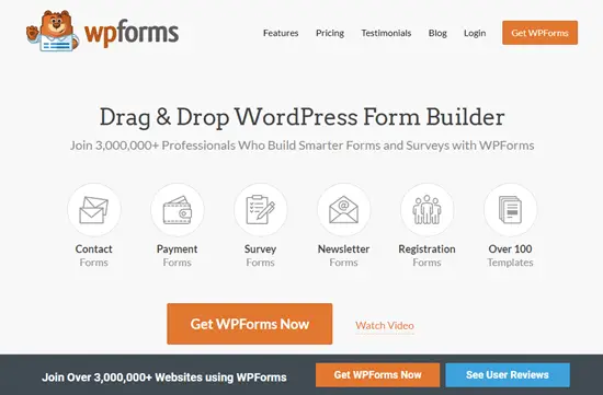 Le site Web WPForms