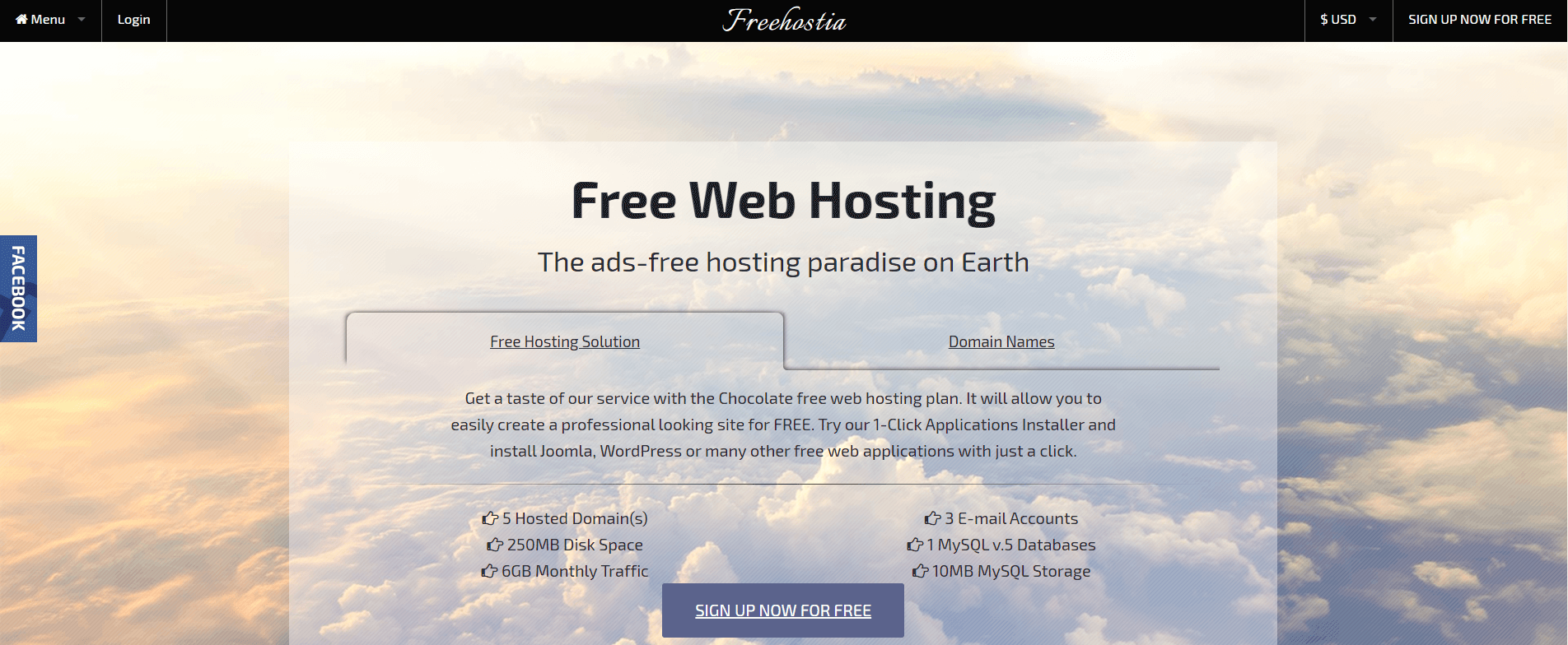 Hébergement Web gratuit de Freehostia