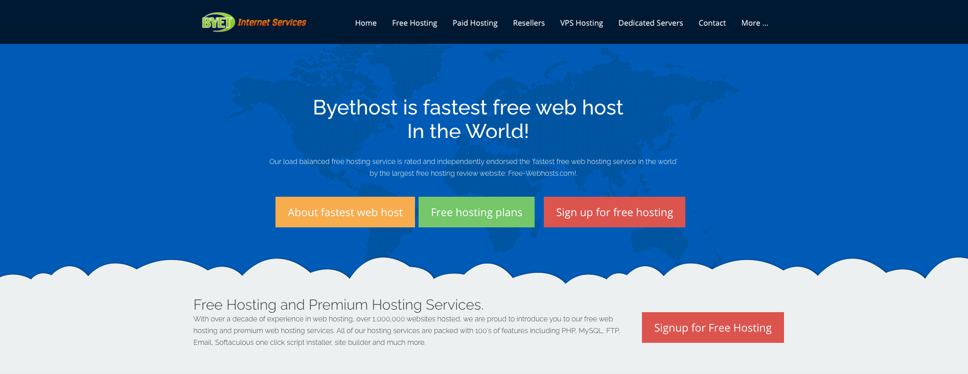 ByetHost propose un hébergement Web gratuit.