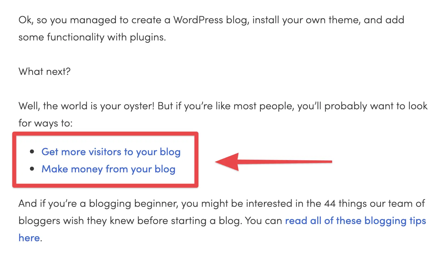 Réduisez l'empreinte carbone de votre blog WordPress avec de bons liens internes et un texte d'ancrage comme celui-ci
