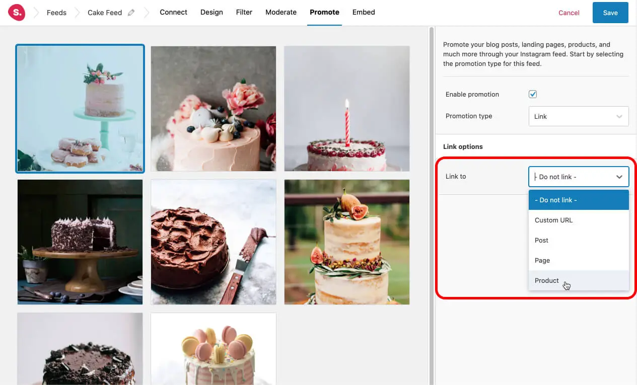 Lier les publications Instagram aux pages produits
