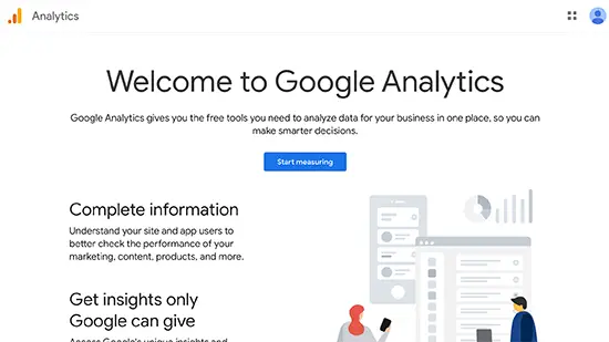 Inscription à Google Analytics