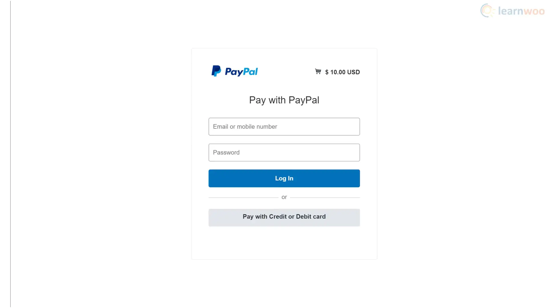 Passerelle de paiement Paypal dans WooCommerce WordPress