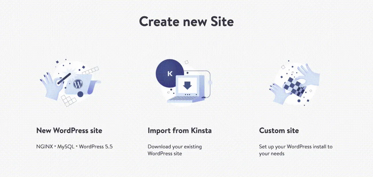 Création d'un nouveau site Web WordPress local à l'aide de DevKinsta