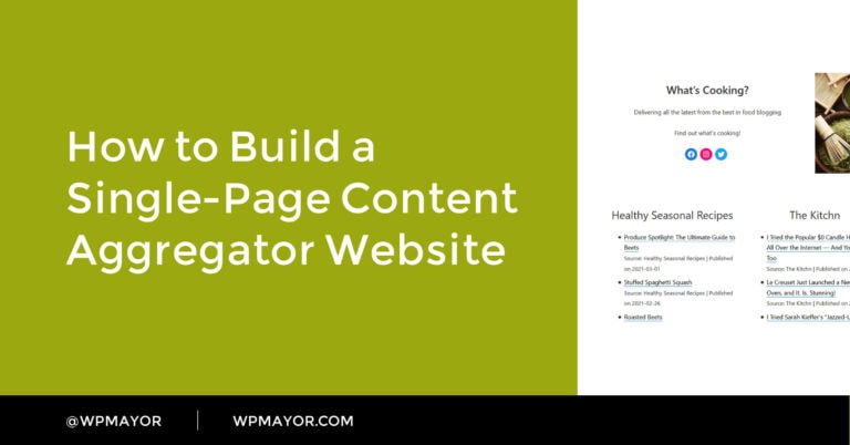 Comment créer un site Web d'agrégateur de contenu sur une seule page 14