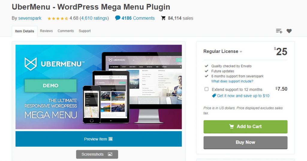 Plugins de menu WordPress