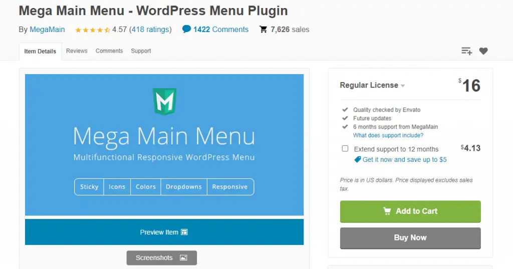 Plugins de menu WordPress