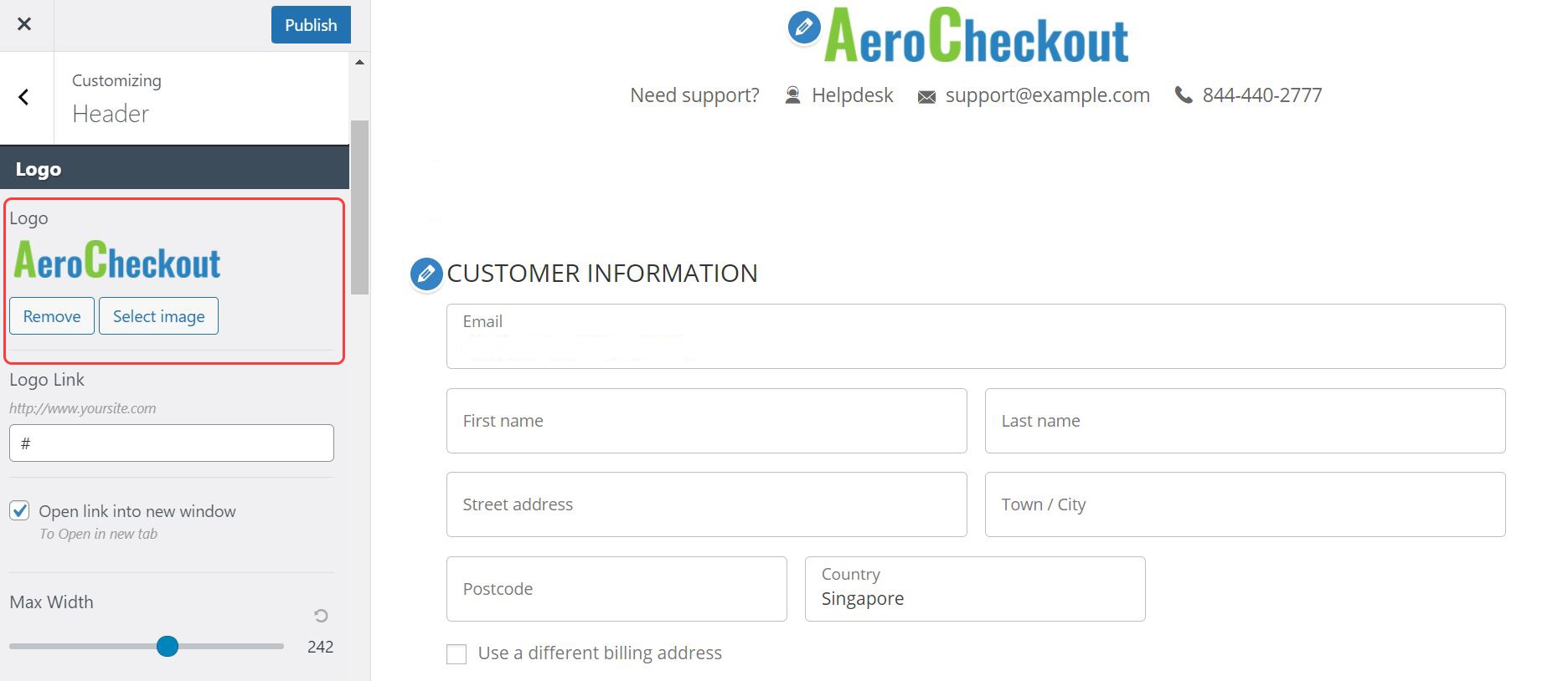 Aero Checkout - logo de la page de paiement