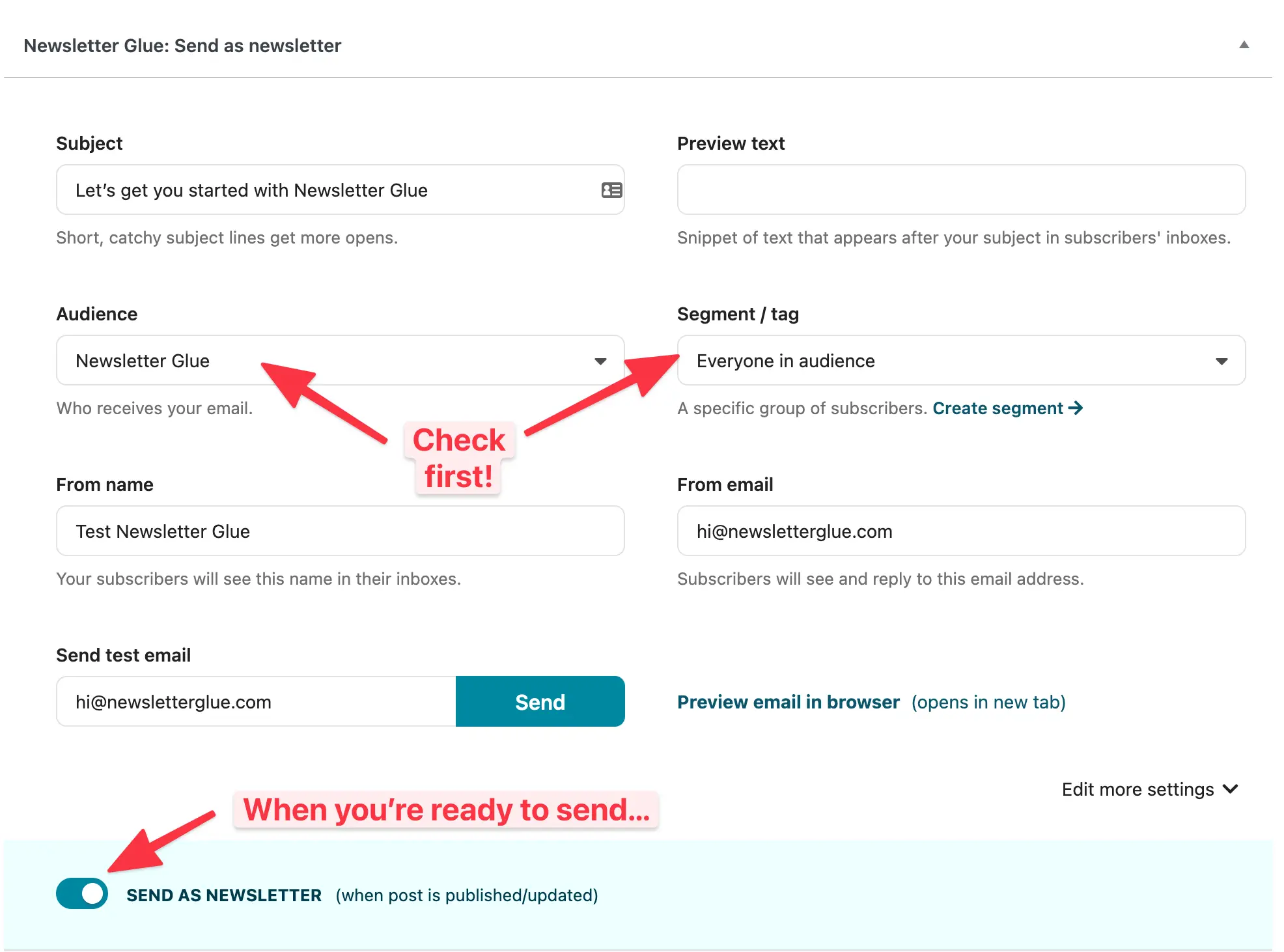 Comment configurer et envoyer des newsletters par e-mail dans WordPress (en seulement 20 minutes !) 3