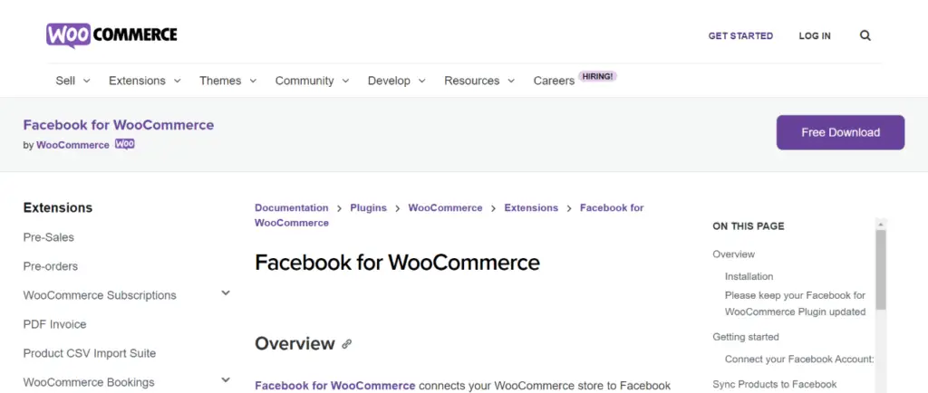 Facebook pour WooCommerce