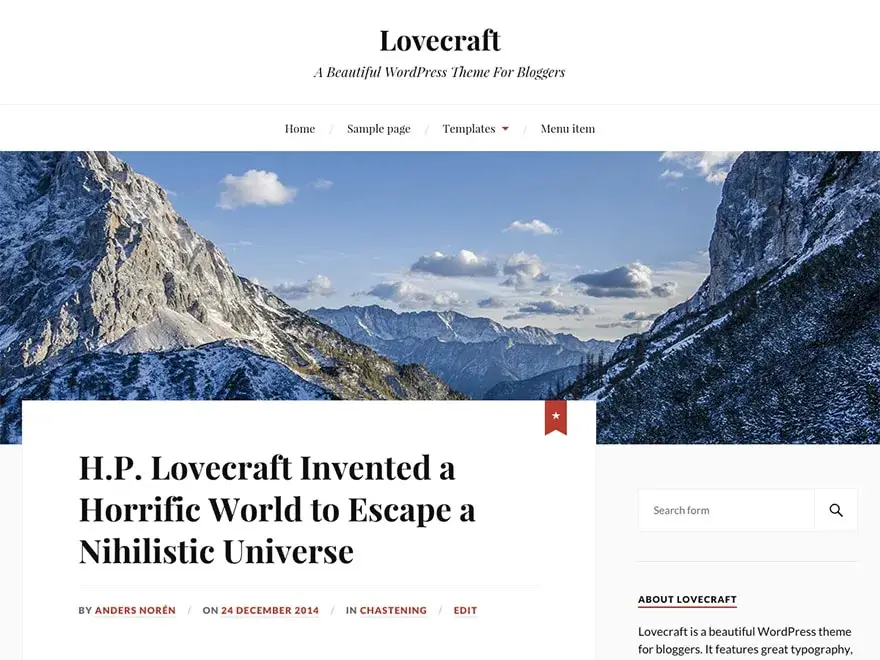 Lovecraft - Thème WordPress