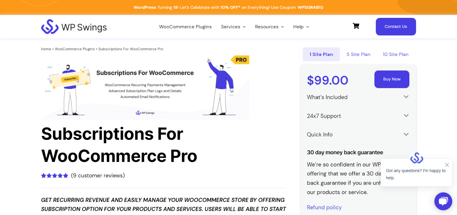 Abonnements pour WooCommerce Pro