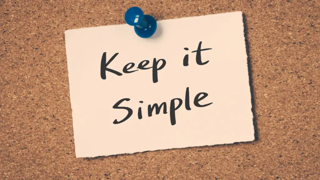 Image de bannière de Keep it simple (Conseils pour le contenu SEO)