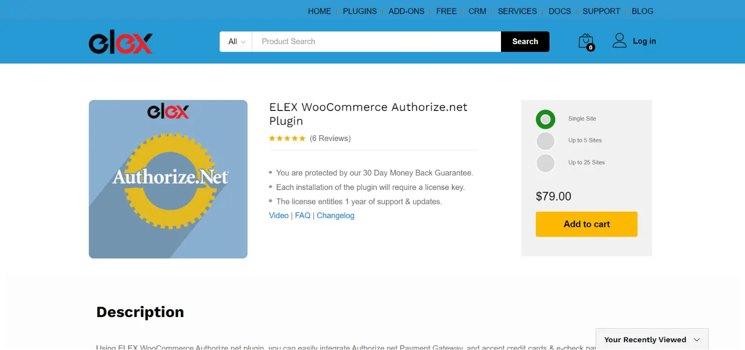 Plugin ELEX WooCommerce Authorize.net