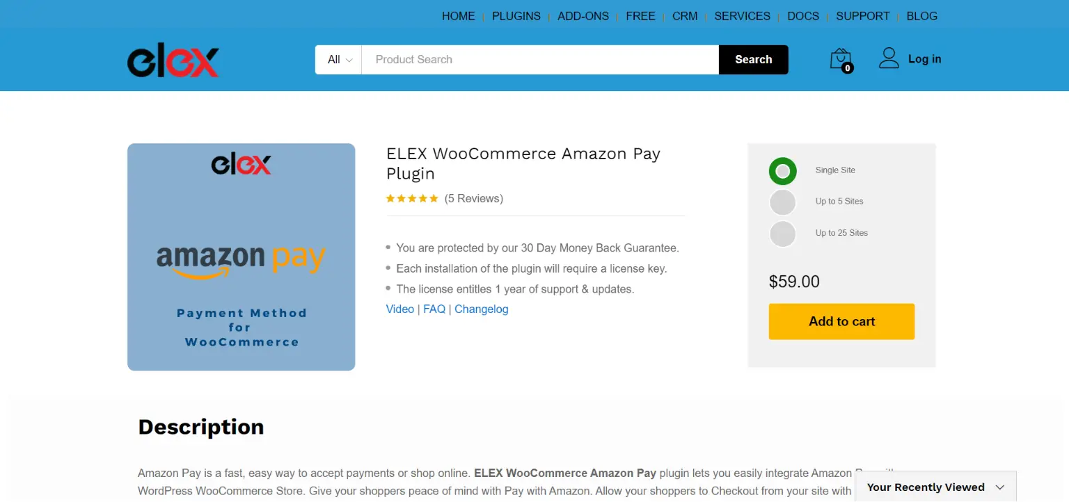 Plugin ELEX Amazon Pay pour WooCommerce