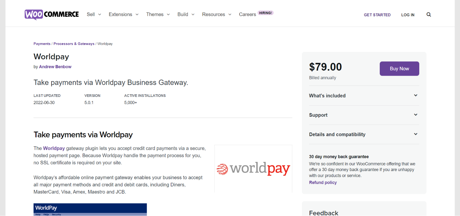 Plugin WorldPay pour WooCommerce