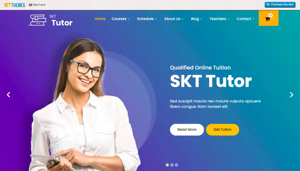 SKT Tutor - Thème WordPress pour les universités