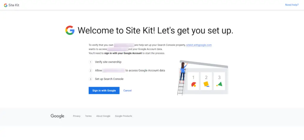 Configuration de Google Site Kit