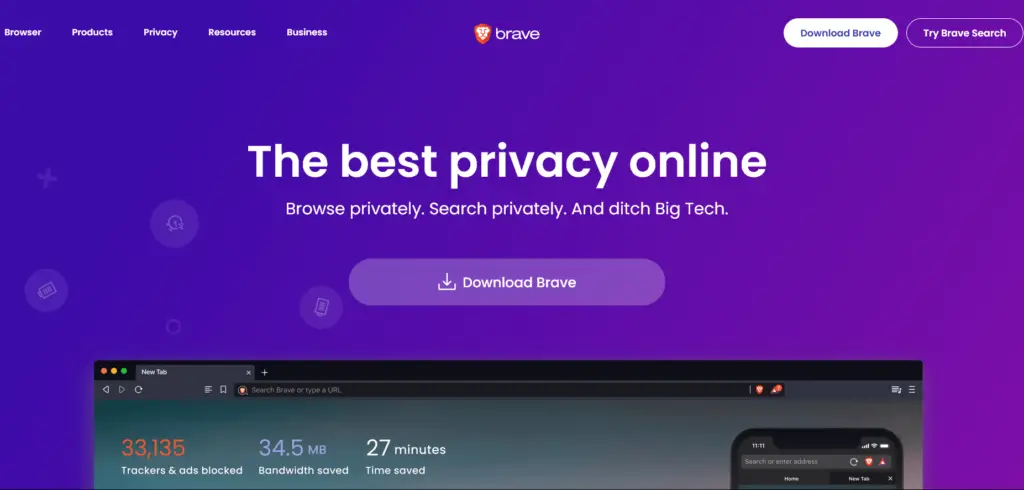 Brave Browser pour la confidentialité en ligne