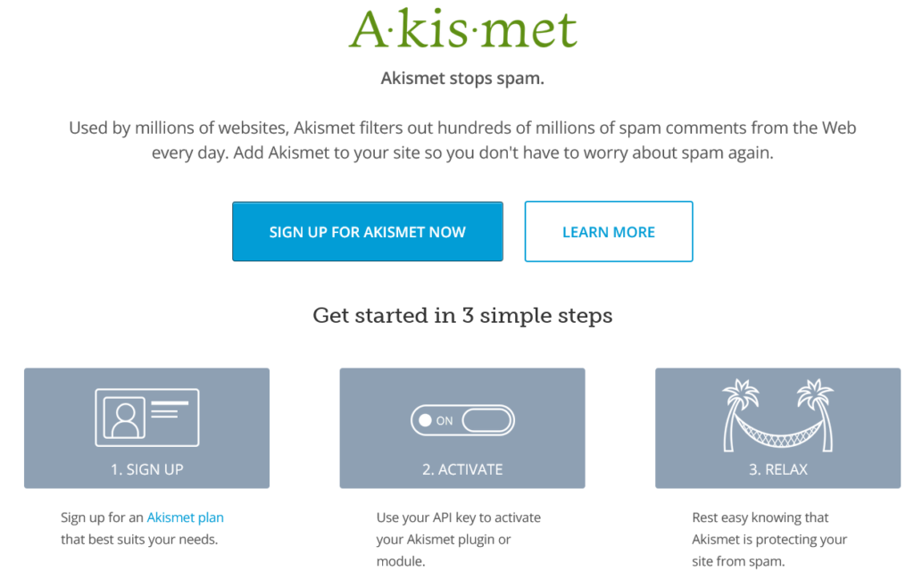 Plugins WordPress avec technologie IA - Akismet
