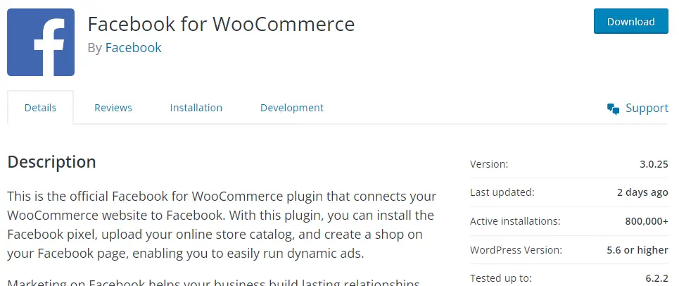 WordPress Facebook et WooCommerce