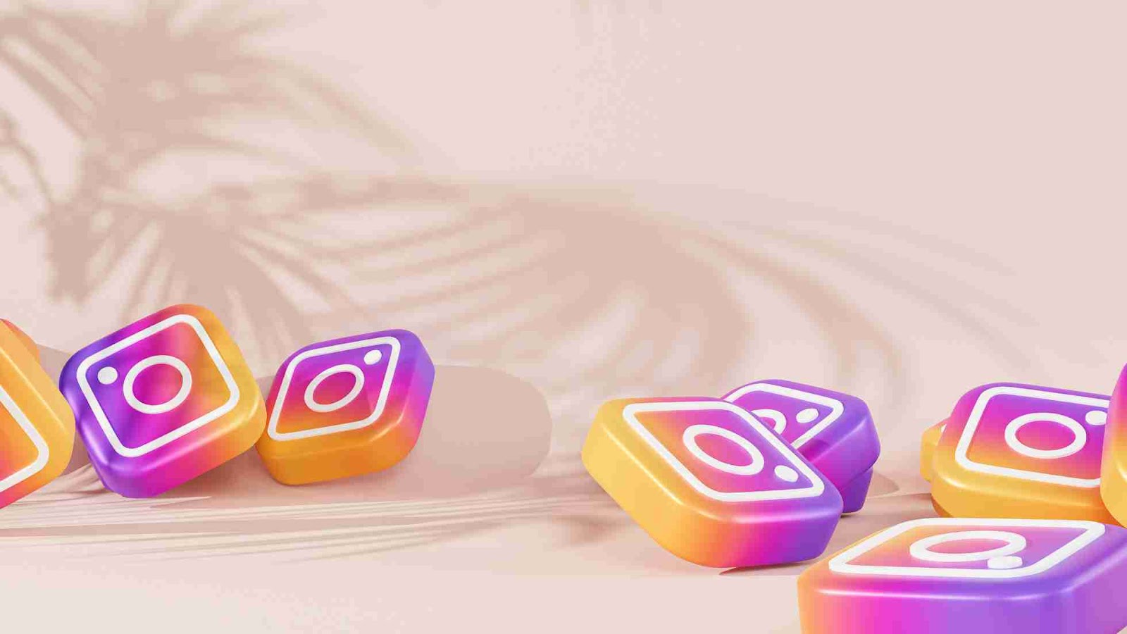 Icônes Instagram sur fond de marketing Instagram