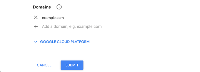 Ajouter un domaine et une adresse e-mail au site reCAPTCHA