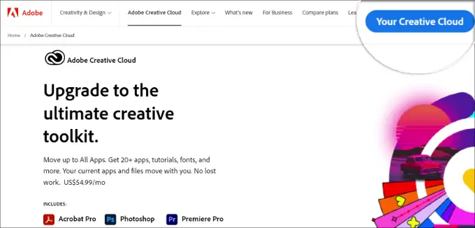 Accédez à votre application Creative Cloud