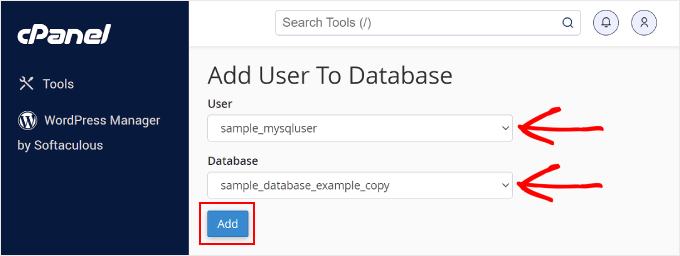Ajouter un nouvel utilisateur à la base de données MySQL sur cPanel