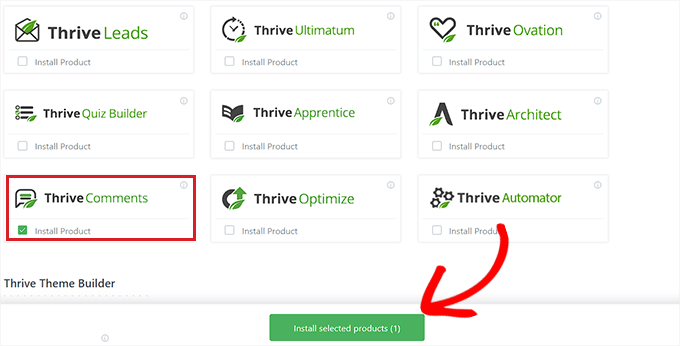 Installer les commentaires Thrive