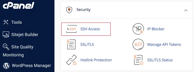 Activation de l'accès SSH sur Bluehost