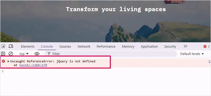 Erreur JQuery non définie dans la console