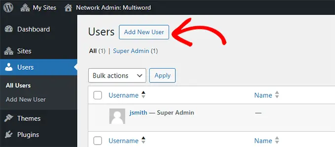 Comment ajouter un rôle d'utilisateur super administrateur dans WordPress multisite 1