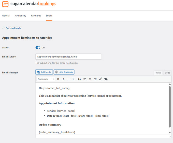 emails de rappel emails de rappel