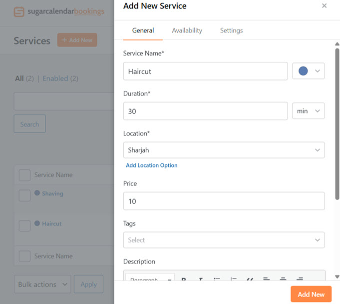 ajouter un nouveau service ajouter un nouveau service