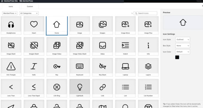paramètres du kit d'application